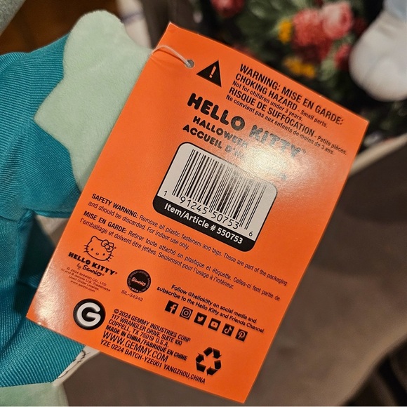 NWT Hello Kitty Halloween Frankenstein Plush - Picture 4 of 5